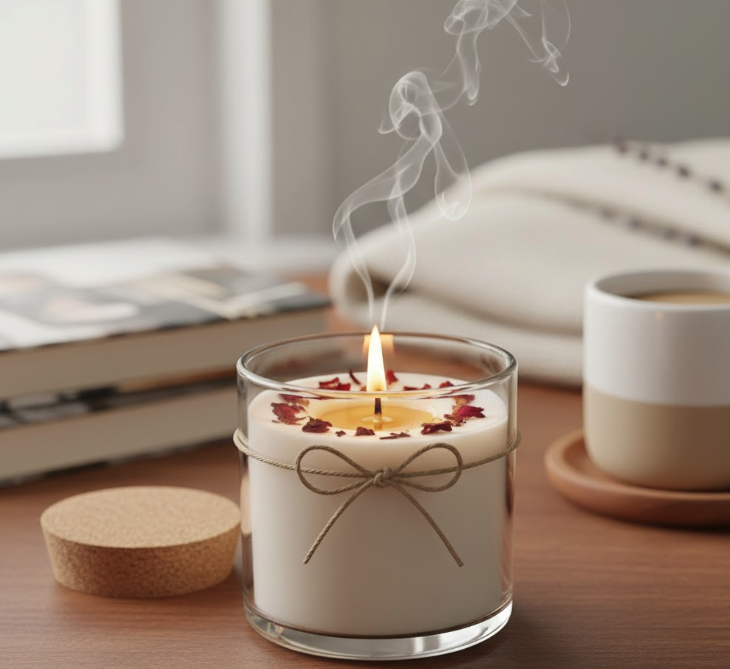 jak palić świecę sojową