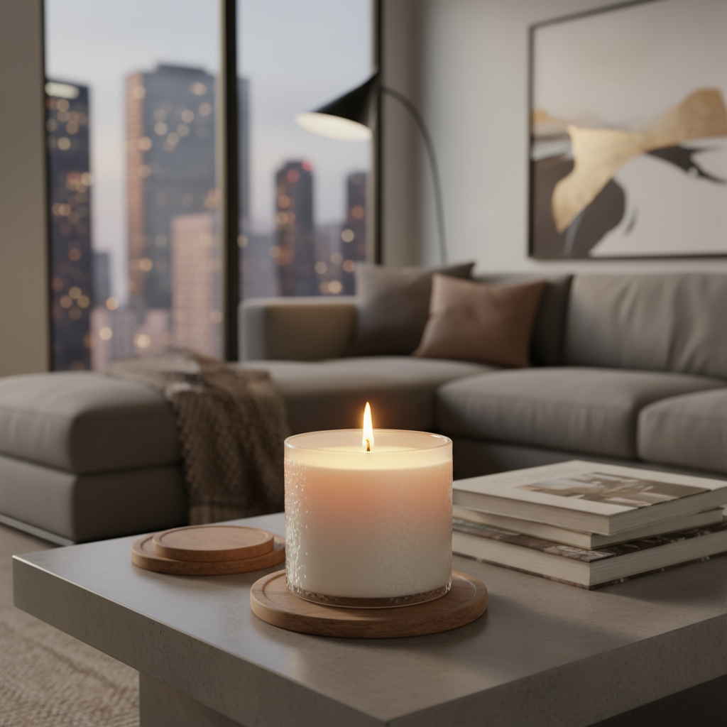 palenie świecy sojowej